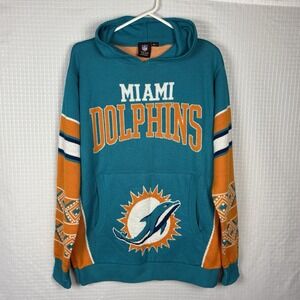 Miami Dolphins NFL Apparel Ugly Christmas Knit Sweater Adult Large Football 1966
